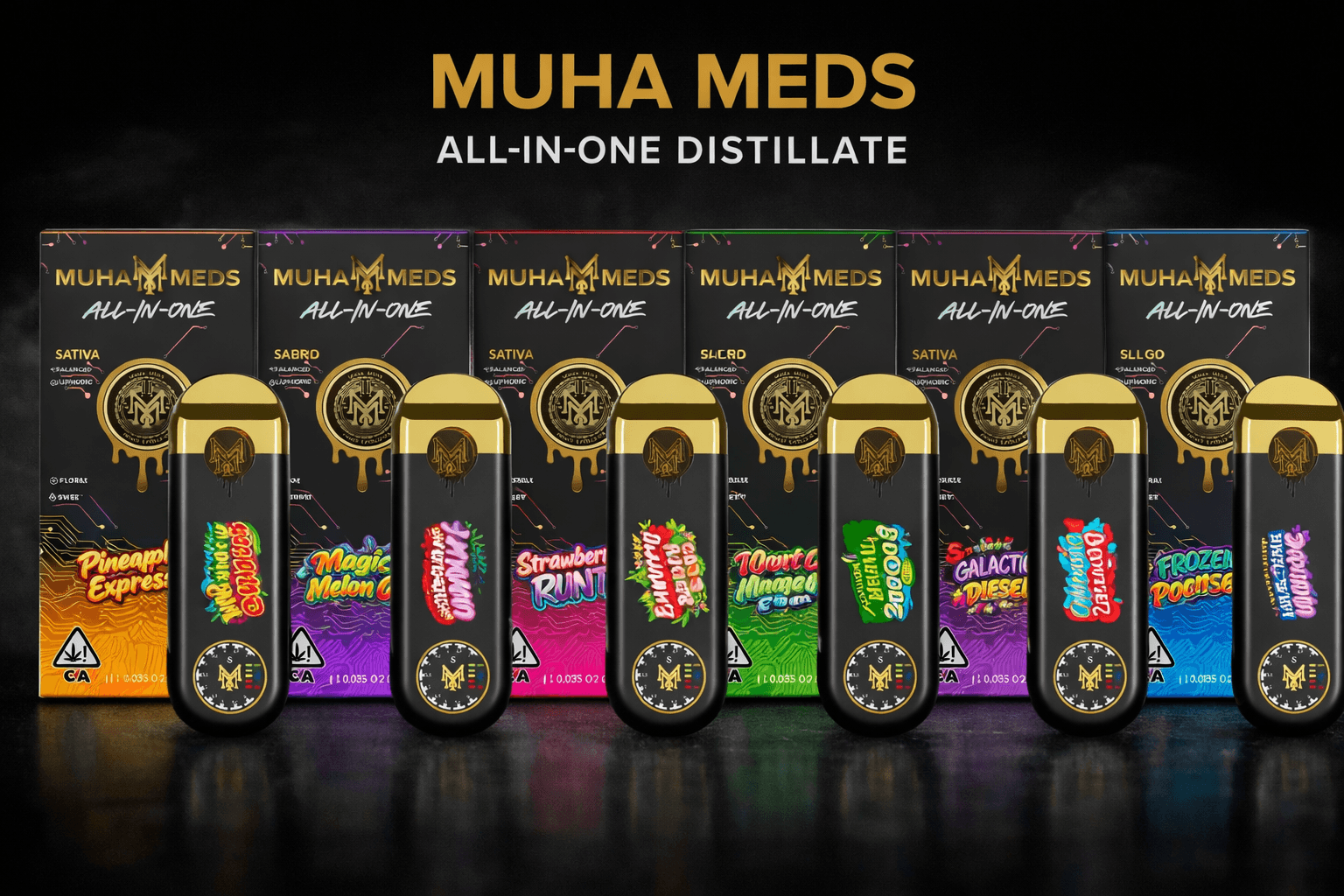 Muha Meds 1G Disposables - All-In-One Vape Device | Complete Cannabis Kit | Lab-Tested